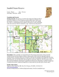 Sandhill Nature Preserve  ● County: Pulaski Size: 120 acres