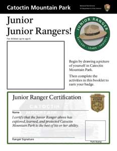 Catoctin Mountain Park  National Park Service US Department of the Interior  Junior