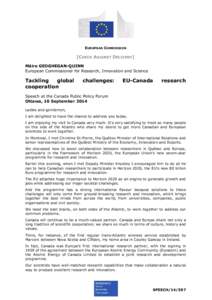 European Union / Framework Programmes for Research and Technological Development / Interreg / European Research Council / Arctic / European Science Foundation / Natural scientific research in Canada / Europe / Science and technology in Europe / Physical geography