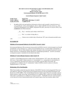 Region 3 RCRA Corrective Action Environmental Indicator for Koppers Ind. HH_VAD003125770