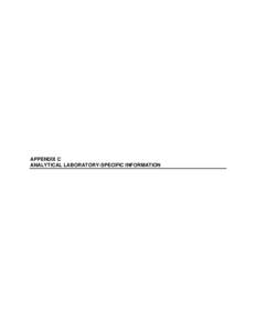 APPENDIX C ANALYTICAL LABORATORY-SPECIFIC INFORMATION APPENDIX C-1 PARAGON NEVADA DIVISION OF ENVIRONMENTAL PROTECTION CERTIFICATE