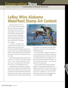 Conservation News  Alabama Department of Conservation & Natural Resources LeRoy Wins Alabama Waterfowl Stamp Art Contest