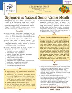 SEPTEMBER 2013 Senior Connection  Pinal-Gila Council for Senior Citizens