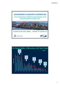 GOVERNMENT & INDUSTRY COOPERATION A Successful Response: Effective Implementation of the  National Oil Spill Contingency Plan