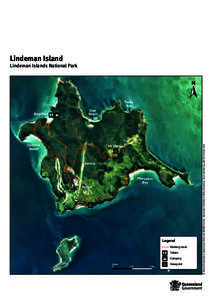 Lindeman Island map, Lindeman Islands National Park