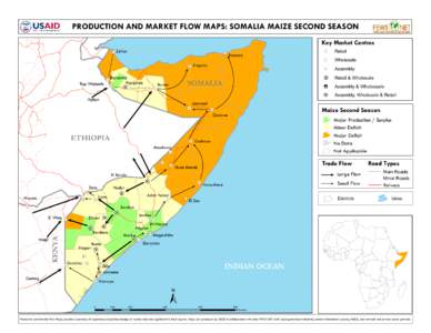 PRODUCTION AND MARKET FLOW MAPS: SOMALIA MAIZE SECOND SEASON Key Market Centres Zeilac  Bossaso