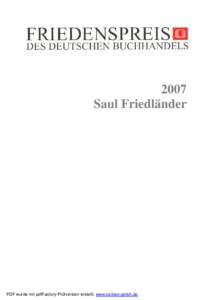 2007 Saul Friedländer