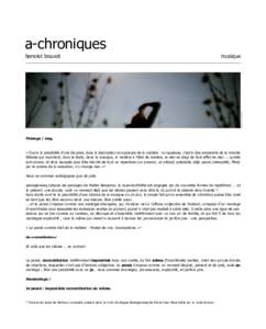 a-chroniques musique Photo Irina De Bertier  benoist bouvot