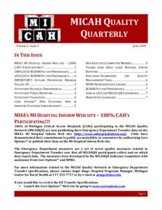 MICAH QUALITY  QUARTERLY  Volume 2, Issue 3  June 2010