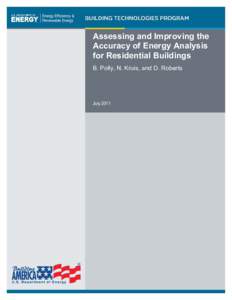 Assessing and Improving the Accuracy of Energy Analysis for Residential Buildings