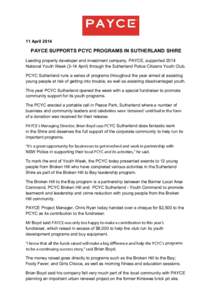 PAYCE supports PCYC programs in the Sutherland Shire