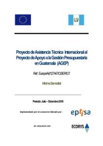 Proyecto deAsistencia Técnica Internacional al Proyecto deApoyo a la Gestión Presupuestaria en Guatemala (AGEP) Ref:: EuropeAid[removed]C/SER/GT InformeSemestral