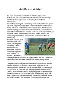 Bericht Lappersdorf Achtbarer Achter