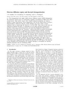 Electron diffusion region and thermal demagnetization