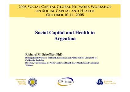 Social Capital and Health in Argentina