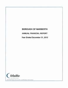 BOROUGH OF NARBERTH ANNUAL FINANCIAL REPORT Year Ended December 31, Mai/lie