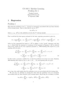 CS 195-5: Machine Learning Problem Set 1 Douglas Lanman [removed] 27 September 2006