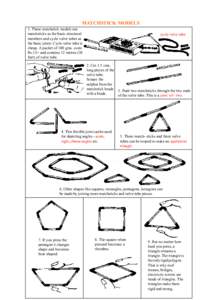 MATCHSTICK MODELS 1. These matchstick models use matchsticks as the basic structural members and cycle valve tubes as the basic joints. Cycle valve tube is cheap. A packet of 100 gms. costs