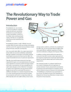 The Revolutionary Way to Trade Power and Gas Introduction PrivateMarkets, Inc. was created to serve the significant untapped market for electronic automation