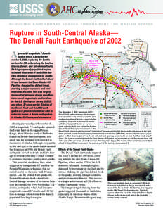 San Andreas Fault / Alaska earthquake / Trans-Alaska Pipeline System / Denali Fault / Susitna Glacier / Denali earthquake / Alum Rock earthquake / Geography of California / Earthquake / Seismology