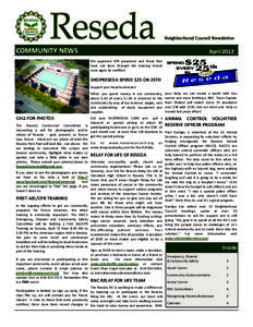 Neighborhood Council Newsletter   COMMUNITY NEWS    