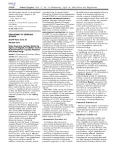 Law / Federal Register / Rulemaking / Notice of proposed rulemaking / Regulatory Flexibility Act / Administrative Procedure Act / National Ambient Air Quality Standards / Clean Air Act / United States Court of Appeals for Veterans Claims / United States administrative law / Politics of the United States / Government