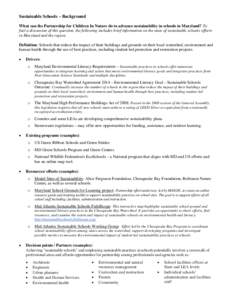 Earth / Environmental social science / Chesapeake Bay Foundation / Chesapeake Bay Program / Sustainability / National Wildlife Federation / Environmental groups and resources serving K–12 schools / Sustainability organizations / Environment / State governments of the United States / Environmentalism