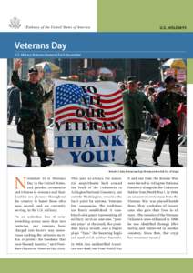 Embassy of the United States of America  U.S. Holidays Veterans Day U.S. Military Veterans Honored Each November