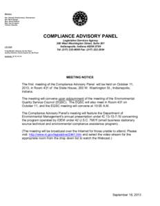NT[removed]Compliance Advisory Panel