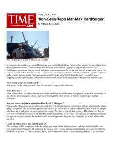 Americas / Transport / International relations / Max Hardberger / Piracy / Haiti