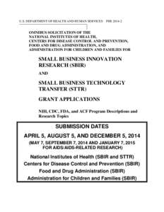 SBIR/STTR Program Descriptions and Research Topics