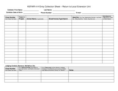 Microsoft Word - KSFAIREntryCollectionSheetwithDataEntry Fields.doc