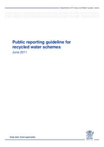 Public Reporting Guideline for Recycled Water Schemes