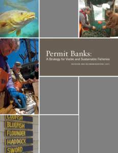 Permit Banks:  A Strategy for Viable and Sustainable Fisheries ov e r v i e w a n d r ec o m m e n dati o n s | 2011  The New England groundfish fishery is at a crossroad.