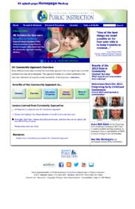 4K splash page Homepage Mockup  Home Parents & Students