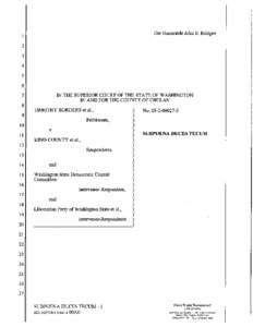 The Honorable John E. Bridges  IN THE SUPERIOR COURT OF THE STATE OF WASHINGTON IN AND FOR THE COUNTY OF CHELAN TIMOTHY BORDERS et aI.