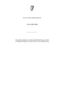 STATUTORY INSTRUMENTS.  S.I. No. 429 of 2014 ————————