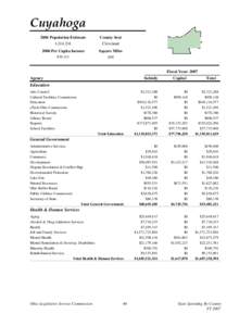 Cuyahoga 2006 Population Estimate 1,314,241 County Seat Cleveland