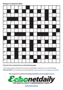 Mungo’s Crossword N024