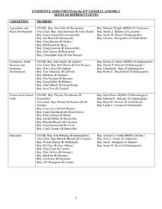 Microsoft Word - COMMITTEE ASSIGNMENTS Republicans and Democrats By Committee 2015.doc