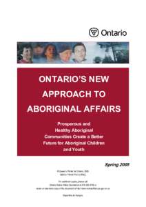 Ontario's New Approach to Aboriginal Affairs