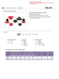 Edited by Foxit PDF Editor Copyright (c) by Foxit Software Company, For Evaluation Only. SUCTION CUPS 진공패드 MF 20 & MF 25 & MF 30