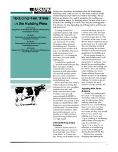 Reducing Heat Stress in the Holding Pens J.P. Harner III Department of Biological and Agricultural Engineering Kansas State University J.F. Smith