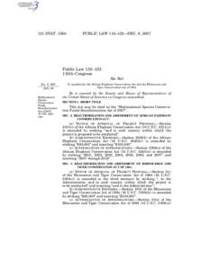 121 STAT[removed]PUBLIC LAW 110–132—DEC. 6, 2007 Public Law 110–132 110th Congress