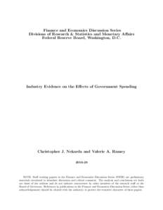 Industry Evidence on the Effects of Government Spending