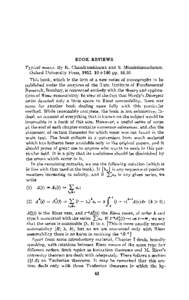 BOOK REVIEWS Typical means. By K. Chandrasekharan and S. Minakshisundaram. Oxford University Press, [removed] + 140 pp. $6.50.