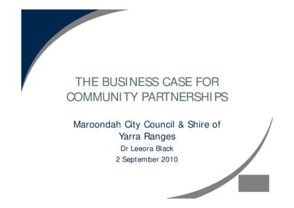 Microsoft PowerPoint - L Black_ Maroondah Council[removed]
