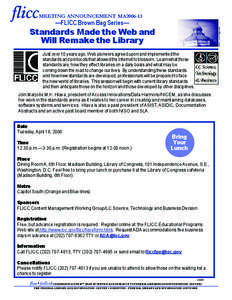 flicc  MEETING ANNOUNCEMENT MA2006-13 —FLICC Brown Bag Series—