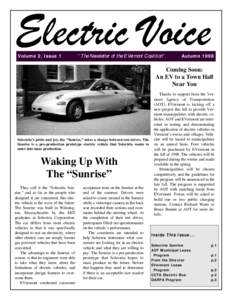 Volume 2, Issue 1  “The Newsletter of the EVermont Coalition” Autumn 1998