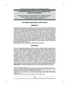 Sexta Época. Año XVI. Volumen 31. Julio-diciembre del[removed]LA PRECIPITACIÓN PLUVIAL Y LA PRODUCCIÓN BOVINA EN SONORA Francisco G. Denogean B.1, Salomón Moreno M.1, Fernando A. Ibarra F.1, Martha H. Martín R.1, Ra